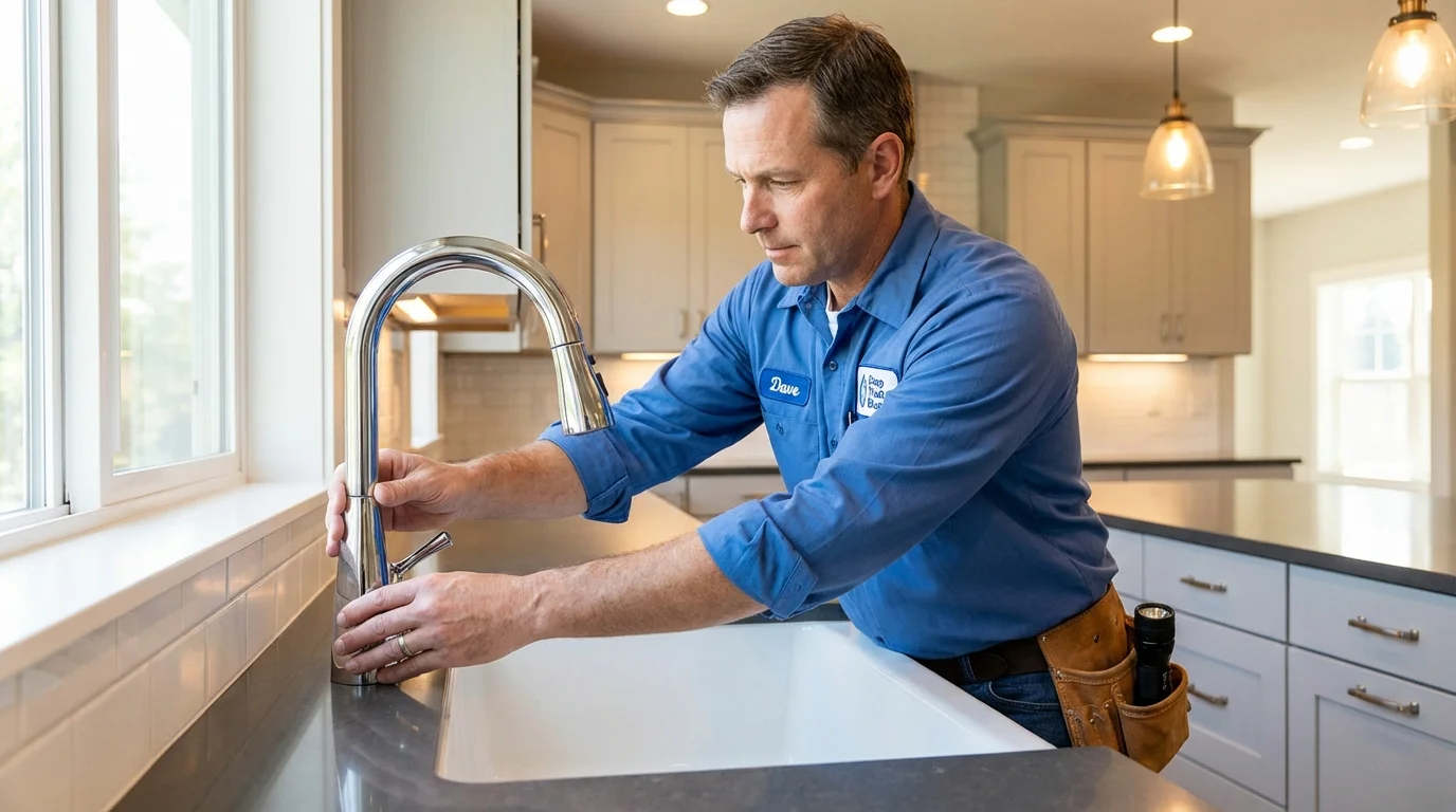 Kitchen faucet installation by Johns Plumbing LLC in Kemah